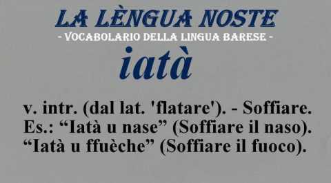 "Caratidde", "mamne", "algge", "pemidde": c' un dialetto che i baresi stanno dimenticando